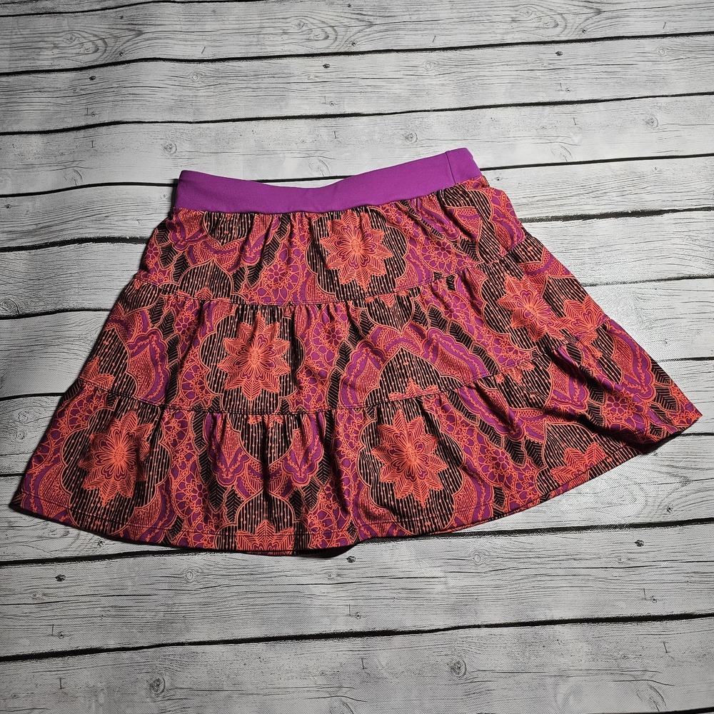 prAna Skirt Womens Medium Pink Wide Band Knee Length Flowy Hiking Outdoor Causal